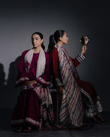 Lace Detail Crepe Suit Set - Pehnava Lawns