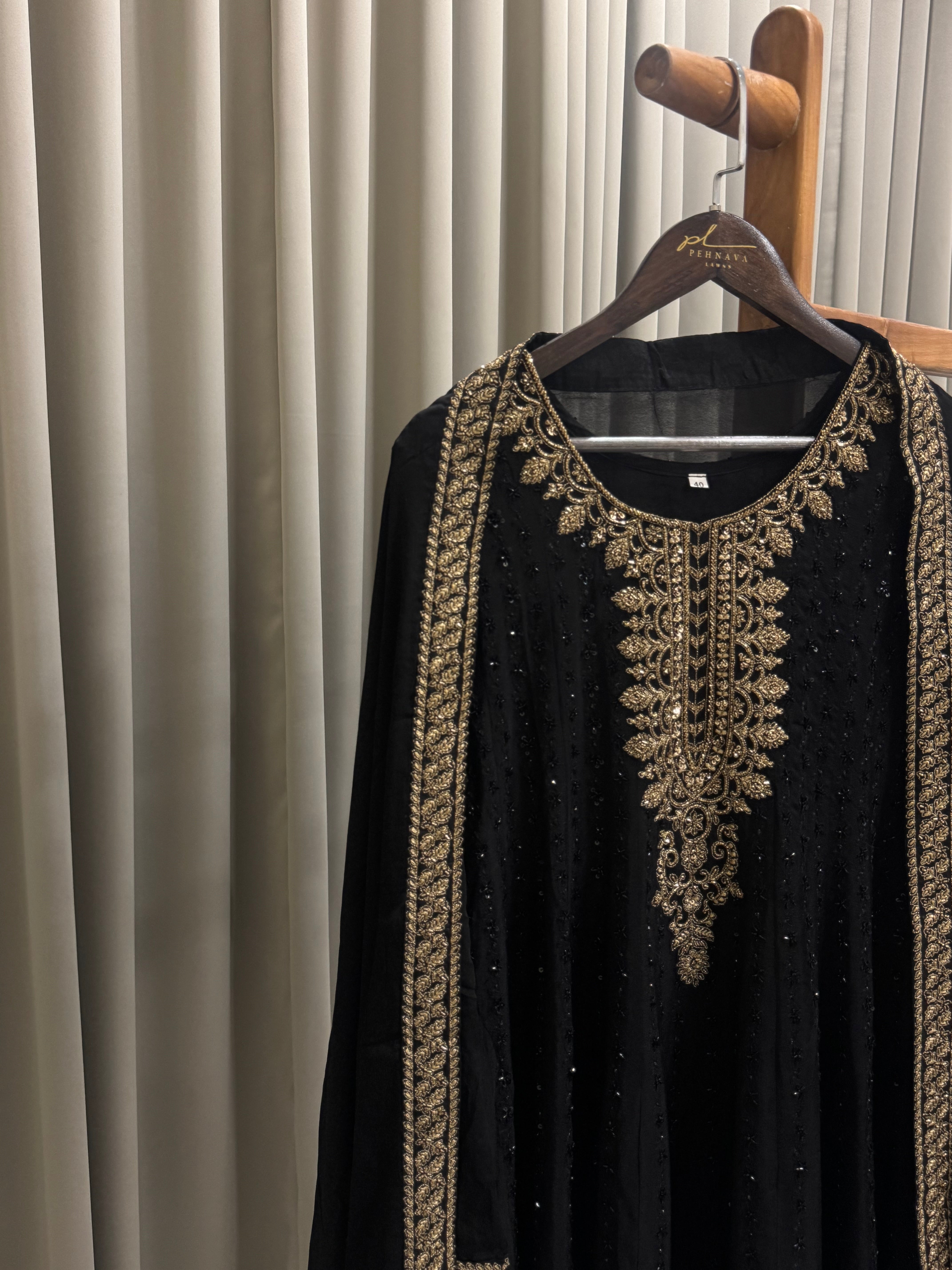 Handworked peplum style dress with skirt