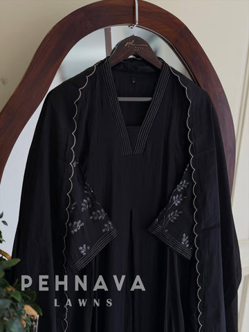 Pintuck V-Neck A-Line Suit Set