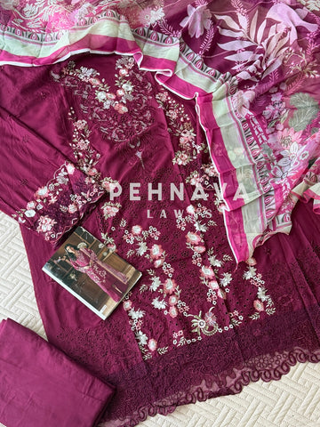 Embroidered Semi Stitched Suit-4214