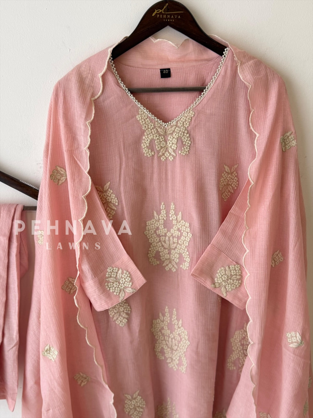 Scallop Embroidered Suit-4169 - Pehnava Lawns