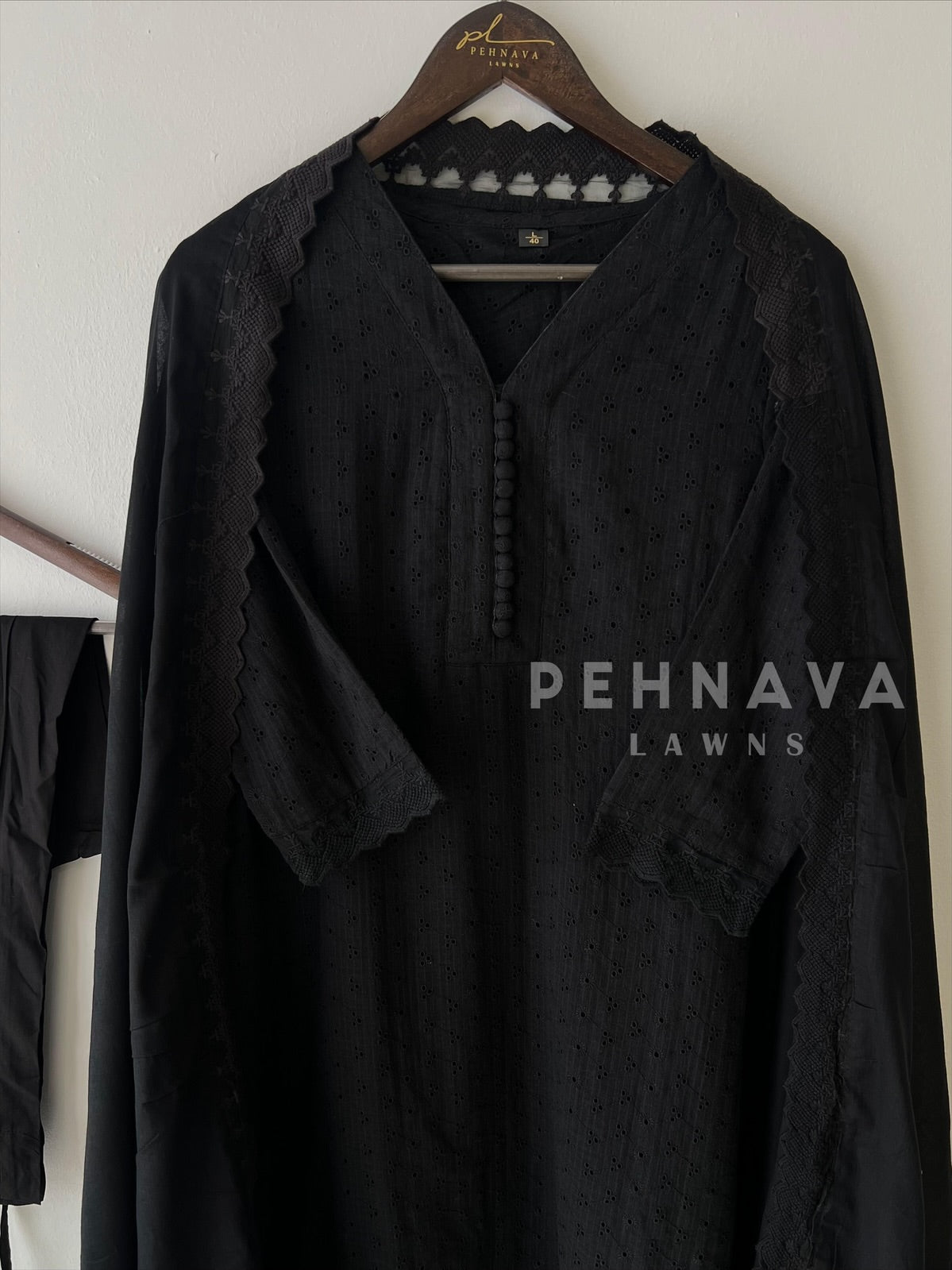 Cotacheck Embroidered Suit-Hkoba