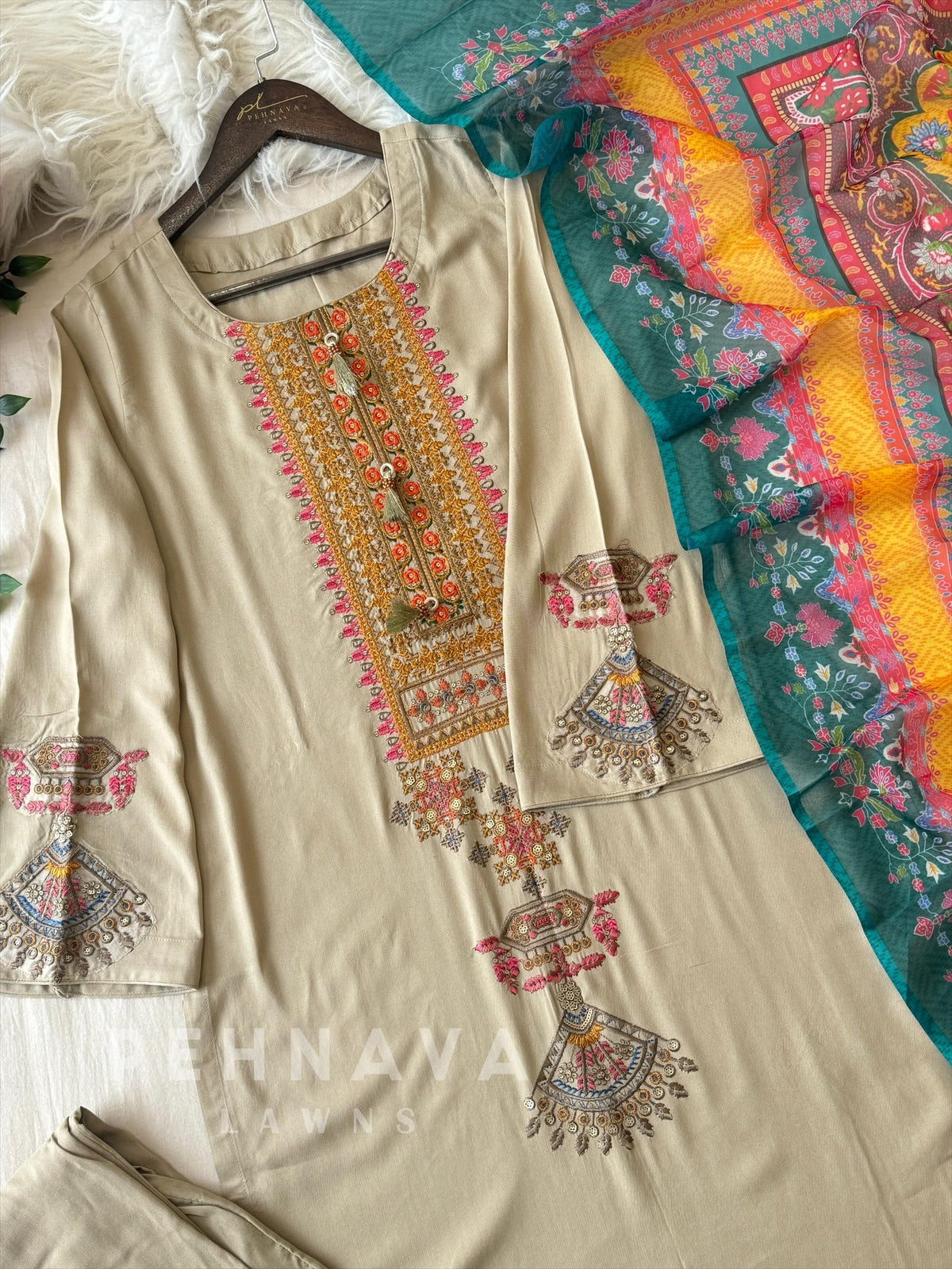 Stunning rayon embroidered casual wear 2510