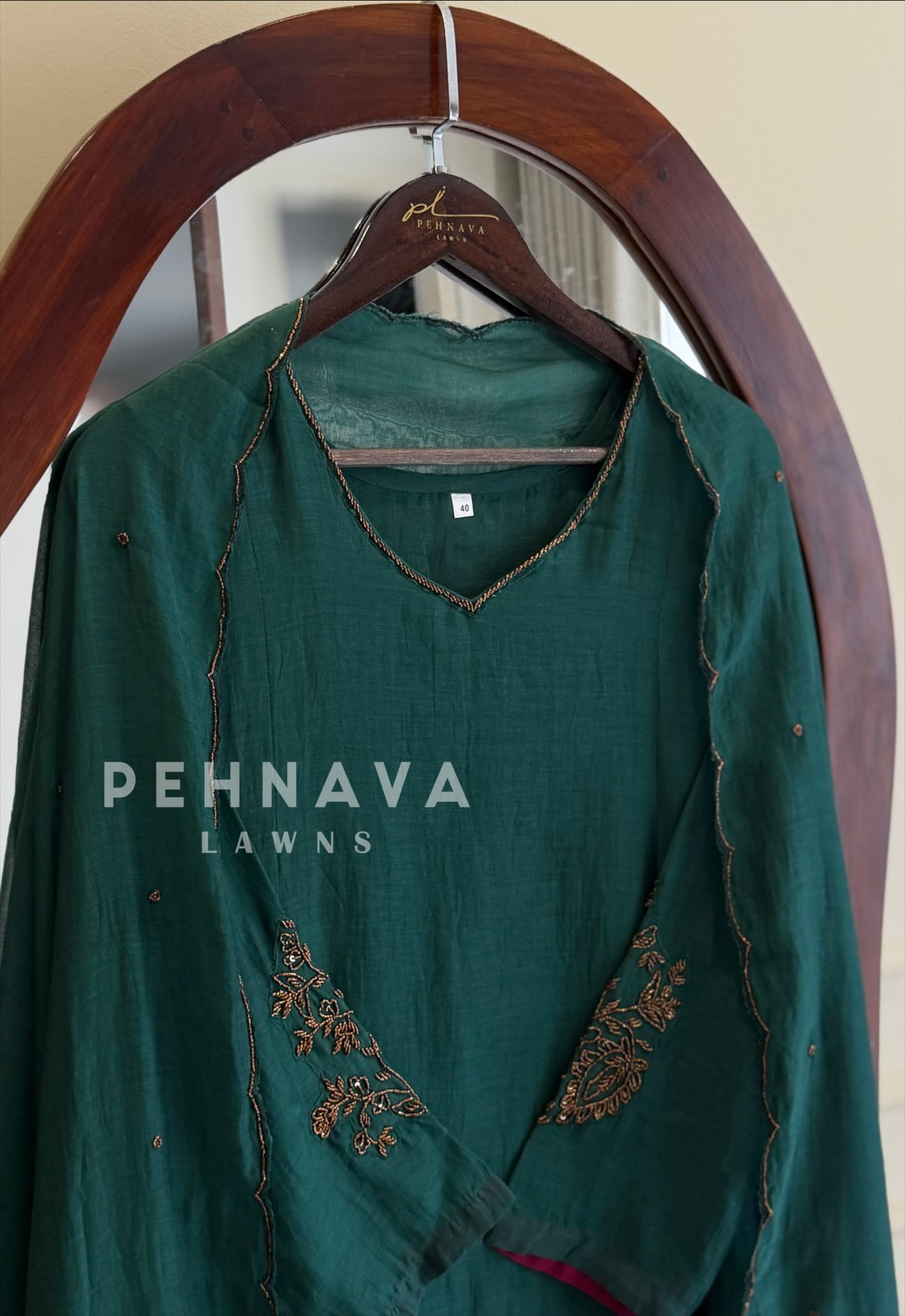 Chanderi Handworked suit 1321