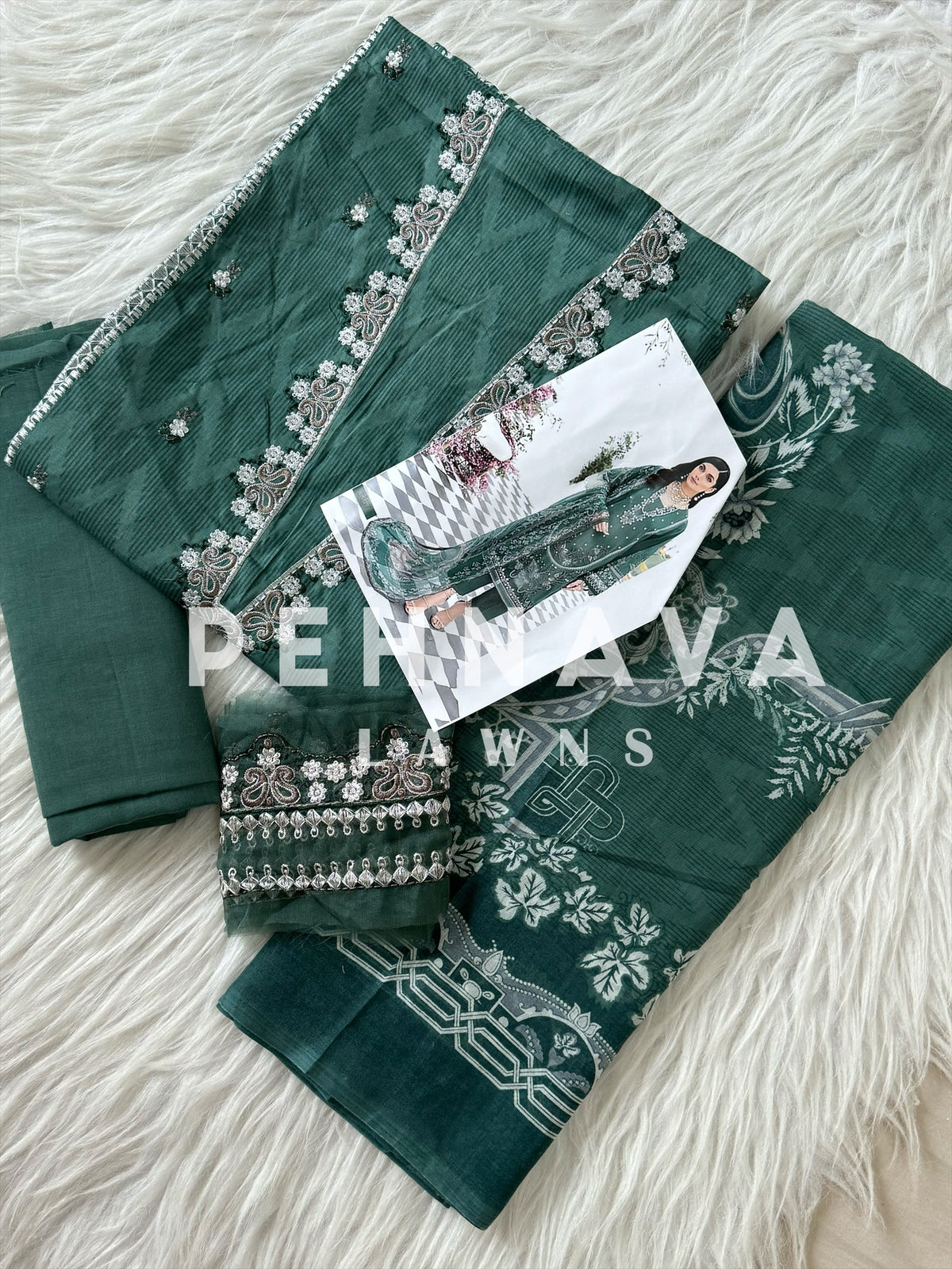 Beautiful colors optioned embroidered  suit-3357 - Pehnava Lawns
