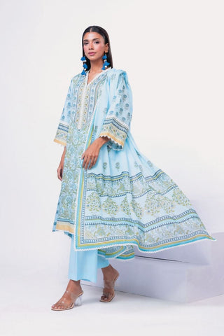 Khaadi Unstitched Printed Lawn suit-0116