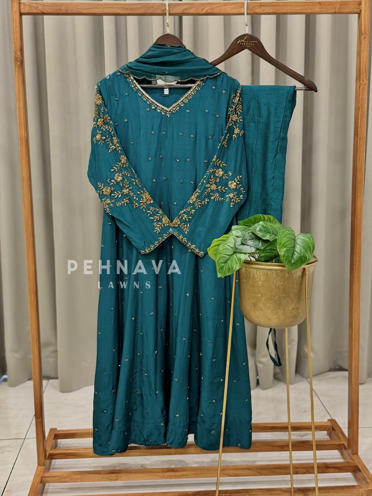 Hand-embellished 3-piece suit