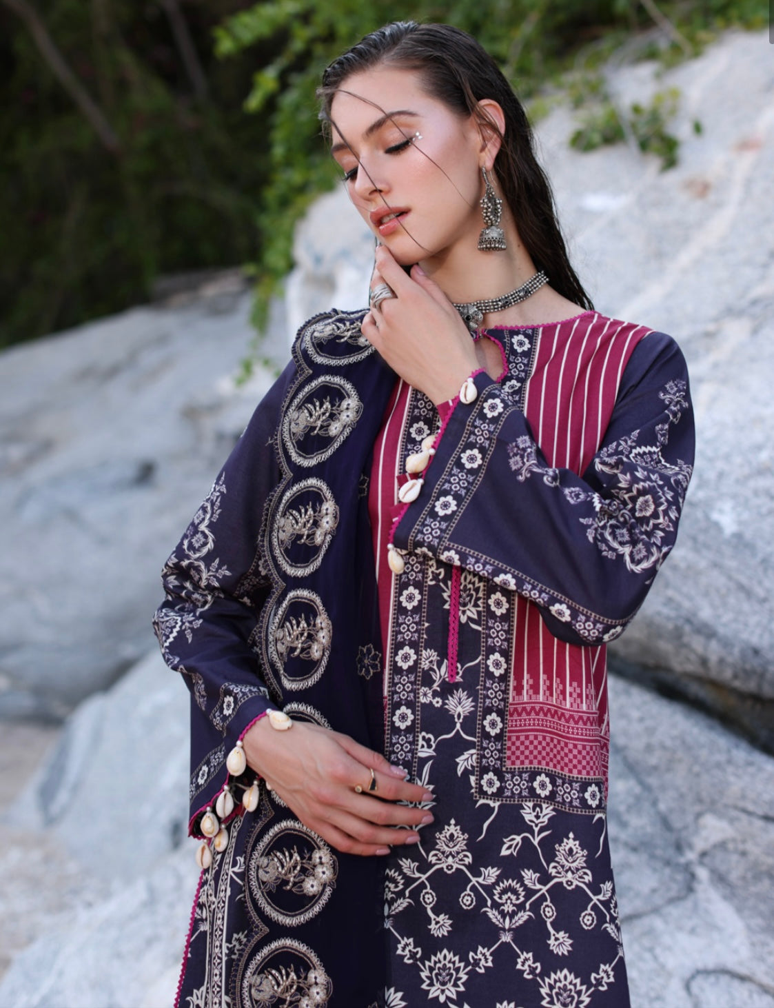 Charizma Printed Suit-1