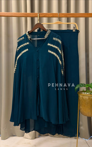 Indo-Western Chinnon Party wear Dress