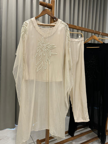 Organza handworked Indo-Western kaftan 10101