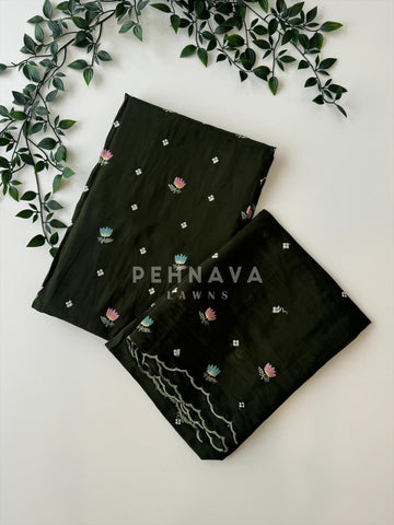 Chanderi Embroidered Suit-12713