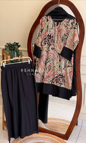 Paisley Printed Cotton Suit