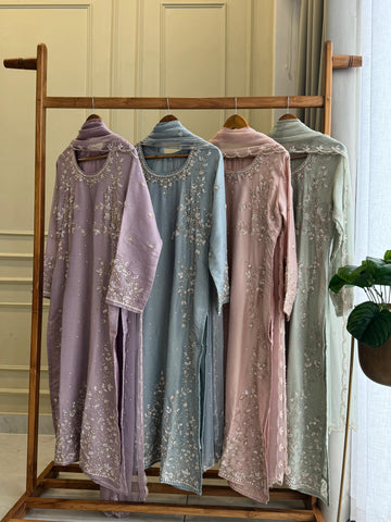 Tissue Handworked Salwar Kameez