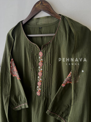 Mulcotton Embroidered Suit-4177 - Pehnava Lawns