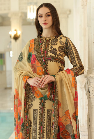 3-PC UNSTITCHED EMBROIDERED LAWN COLLECTION AN5-04