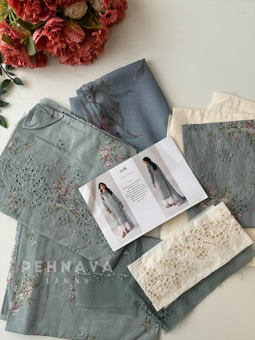 IZNIK Embroidered Printed Lawn SS-12