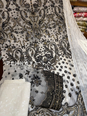 Heavy Embroidery Chiffon Suit