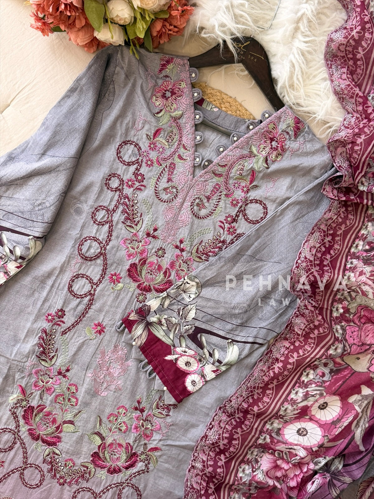 Printed Embroidered Ready to Wear Suit-2106