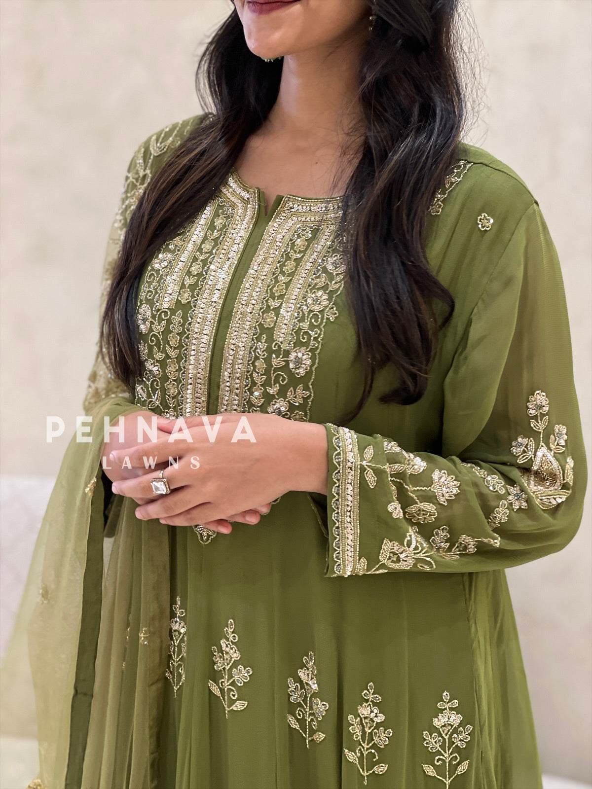 Premium Handworked Anarkali