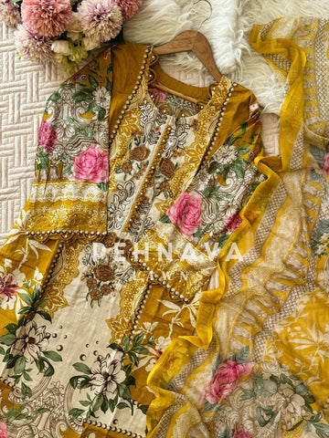 Yellow Pearl Detailed Pak-Suit-2