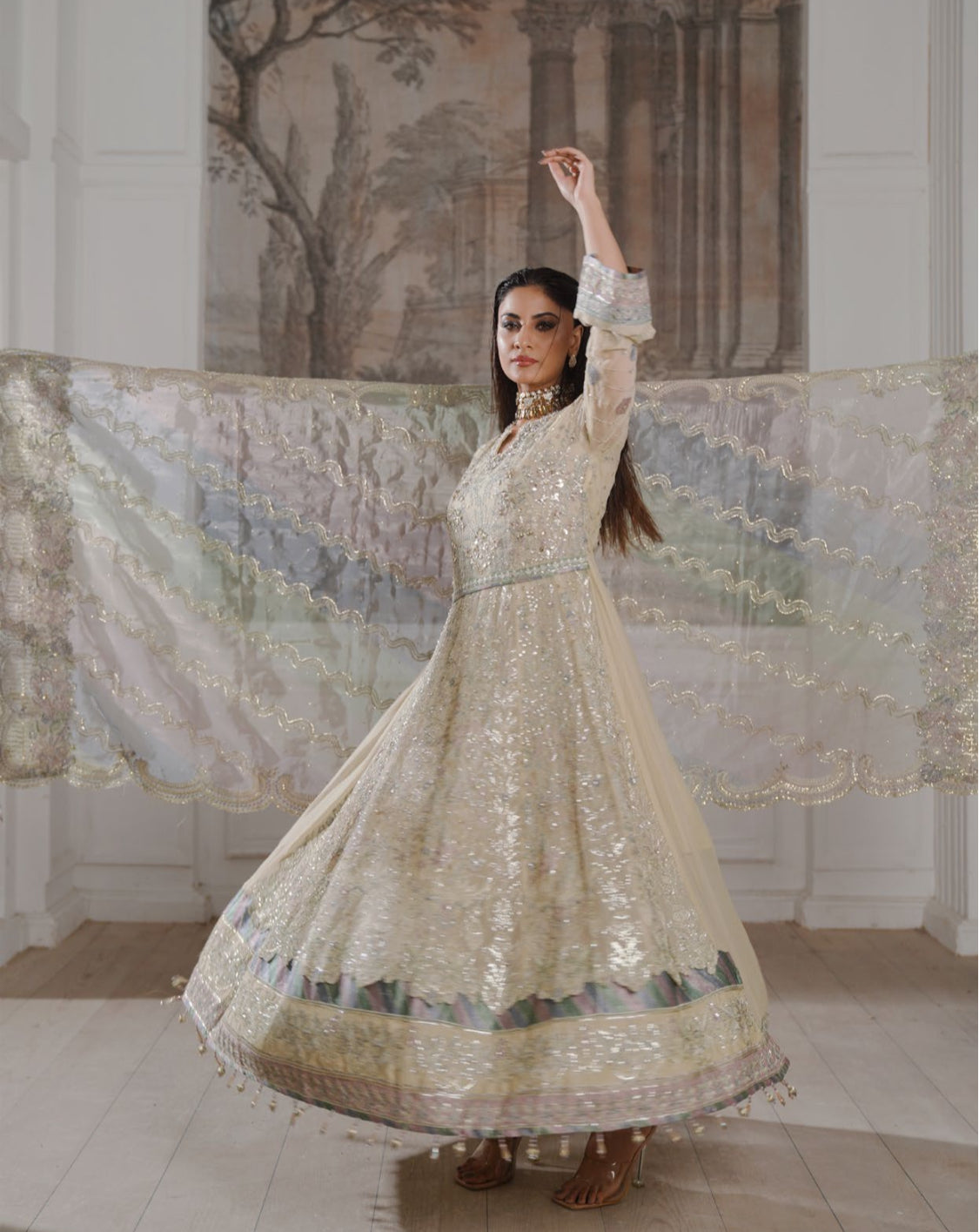 GLAMOURA BY NOOR'S SEMI-STITCHED 3PC | D-01