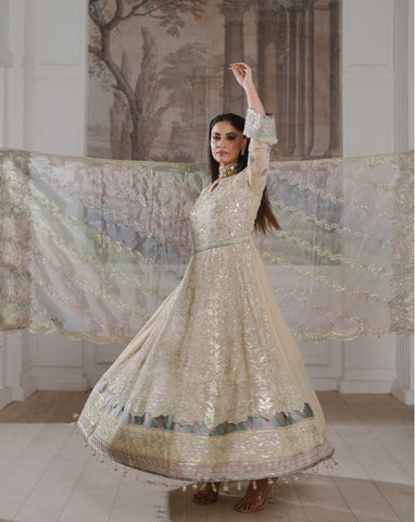 GLAMOURA BY NOOR'S SEMI-STITCHED 3PC | D-01