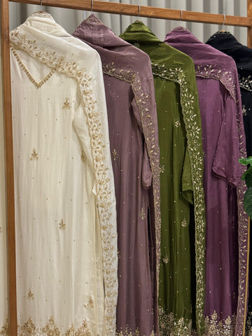 Premium Handworked Chin-non 3 piece Suit - Pehnava Lawns