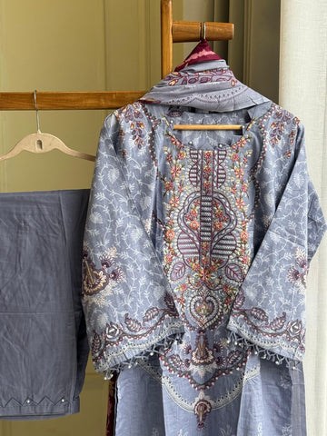 Printed Casual Cotton Suit 29907