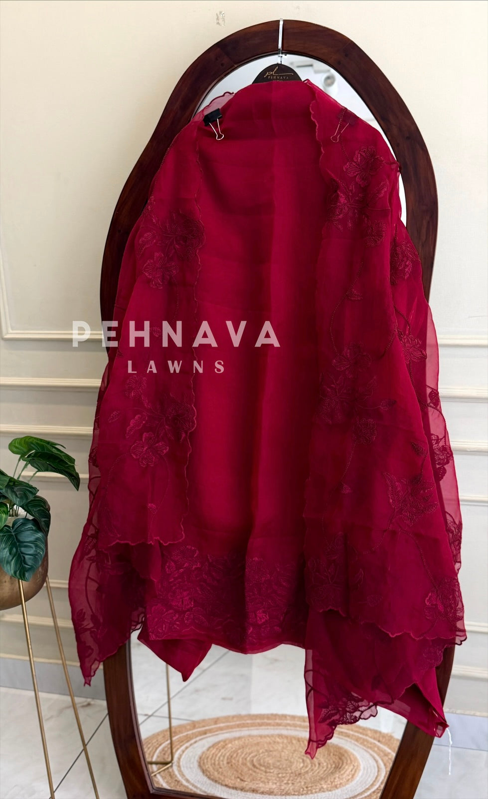 Organza Embroidered Unstitched Suit E358F