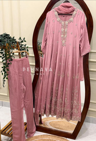 Heavy Handworked Anarkali Attire 8888