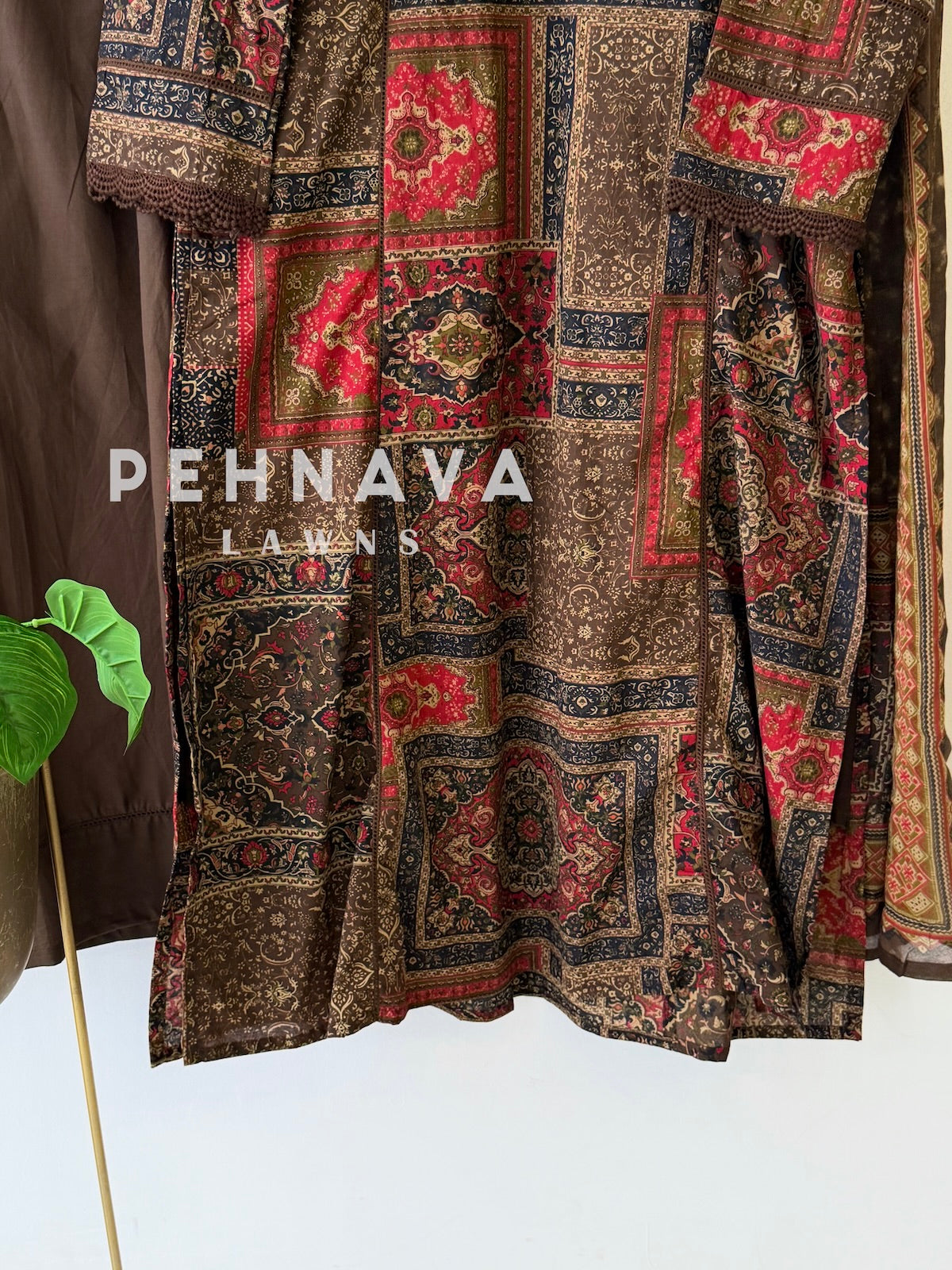 Ajrak Printed Three Piece Set
