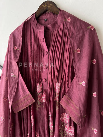 Chanderi Embroidered Suit