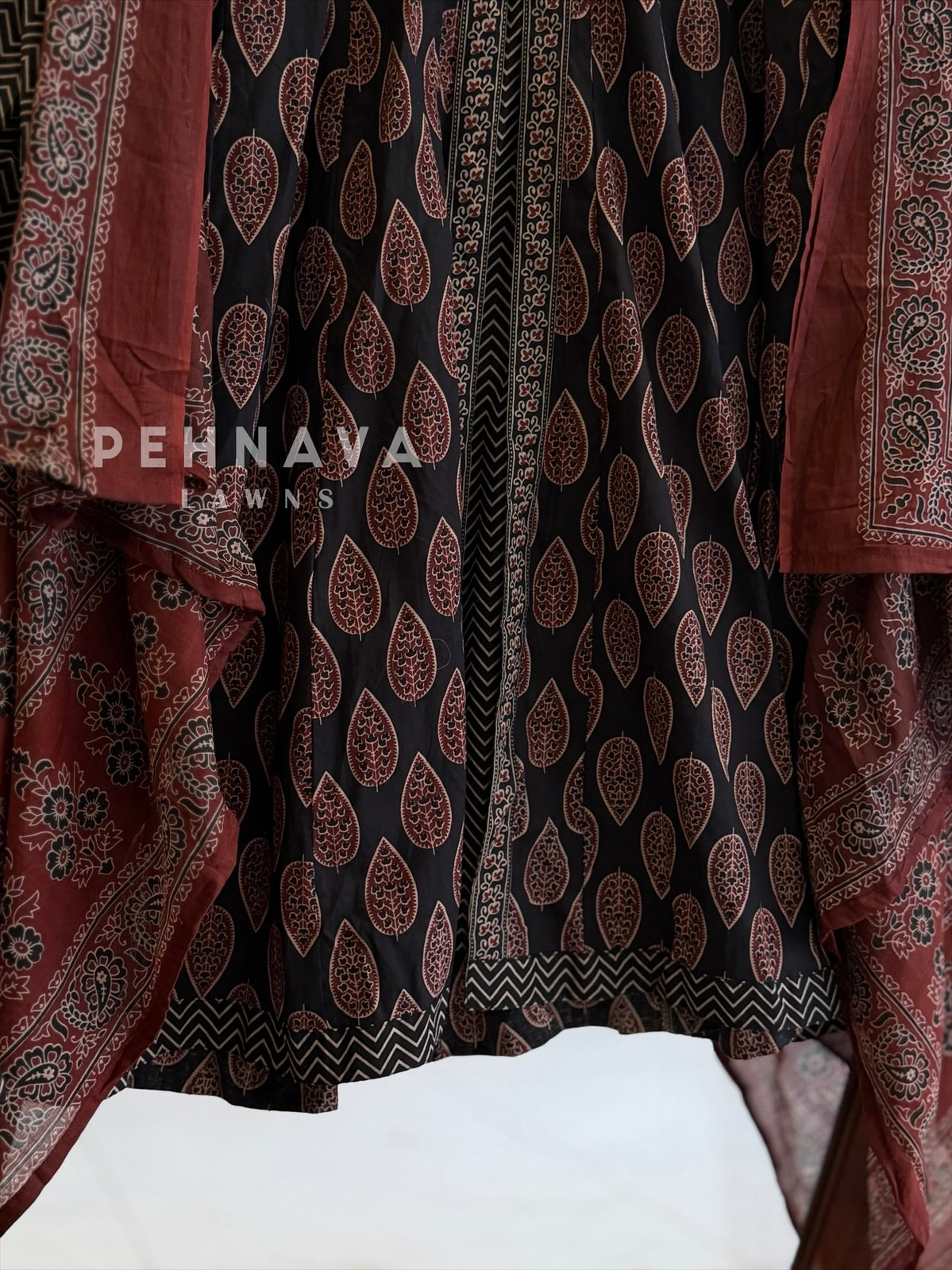 Ajrak Print A-Line Suit Set 11021-24