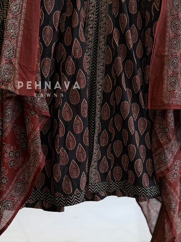 Ajrak Print A-Line Suit Set 11021-24