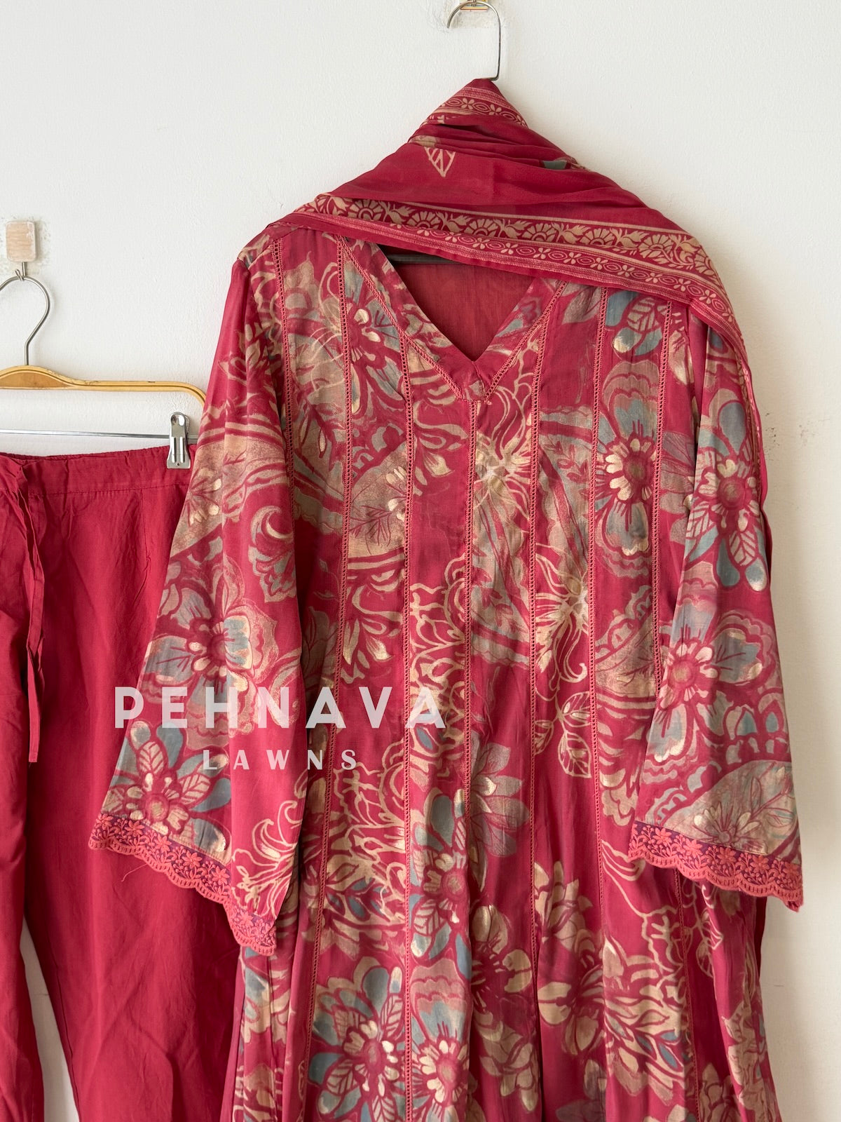 Floral Printed Three Piece Set-12968