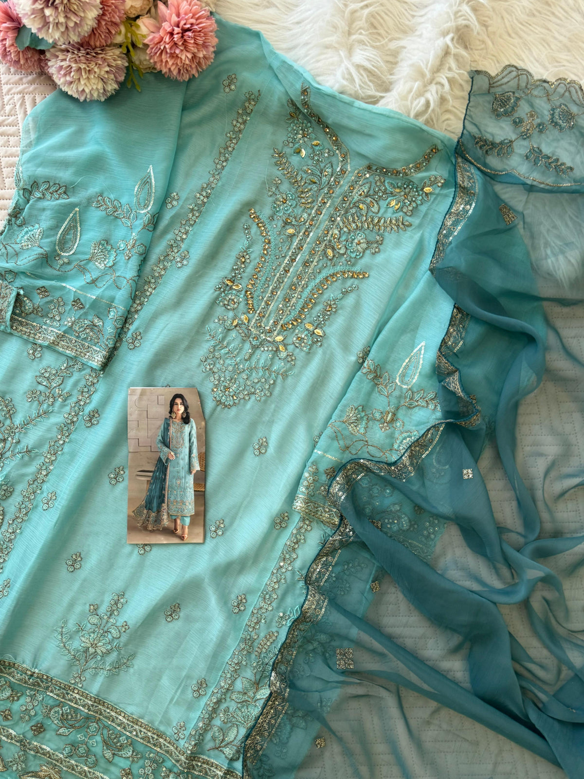 Georgette Party-wear Semi stitched Suit 5497