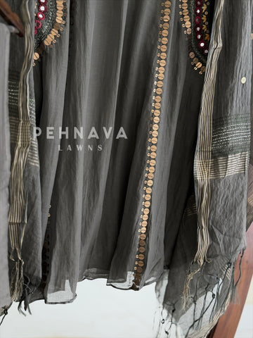 Boho Mirror Embroidered 3-Piece Suit