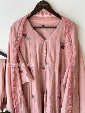 Embroidered Three Piece Suit-15686