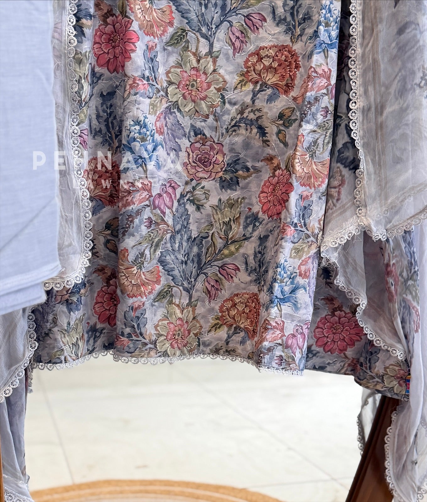 Floral Embroidered Unstitched Suit