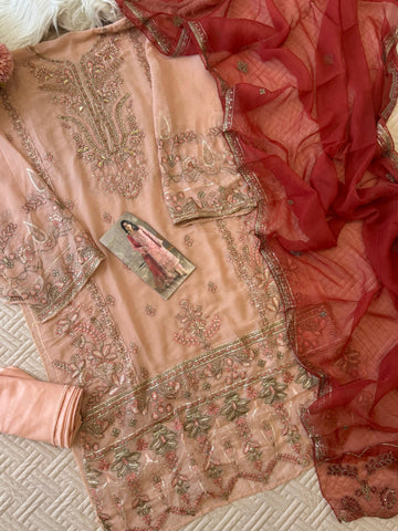 Georgette Party-wear Semi stitched Suit