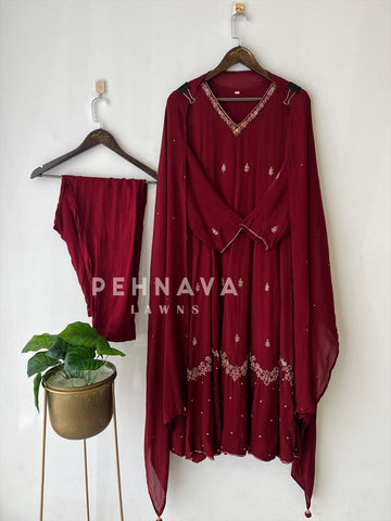 Premium Work Anarkali Set