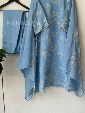 Elegant Embroidered Chanderi Suit-12818
