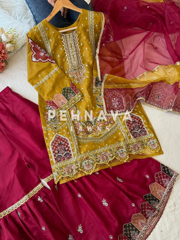 Royal Organza Party wear Embellished Suit 5187 - Pehnava Lawns