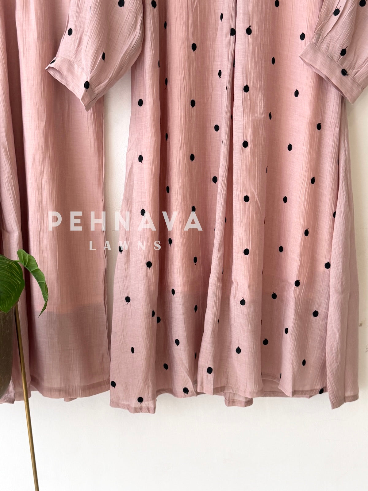 Polka Dot Embroidered Imported Suit-220