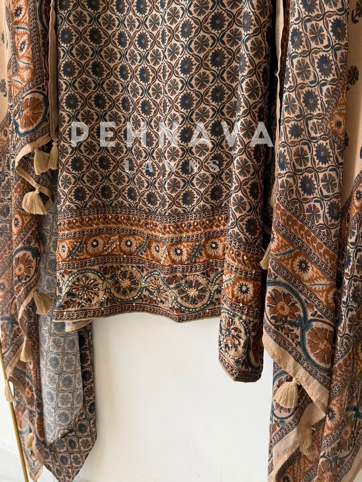 Ajrak Printed Unstitched Suit
