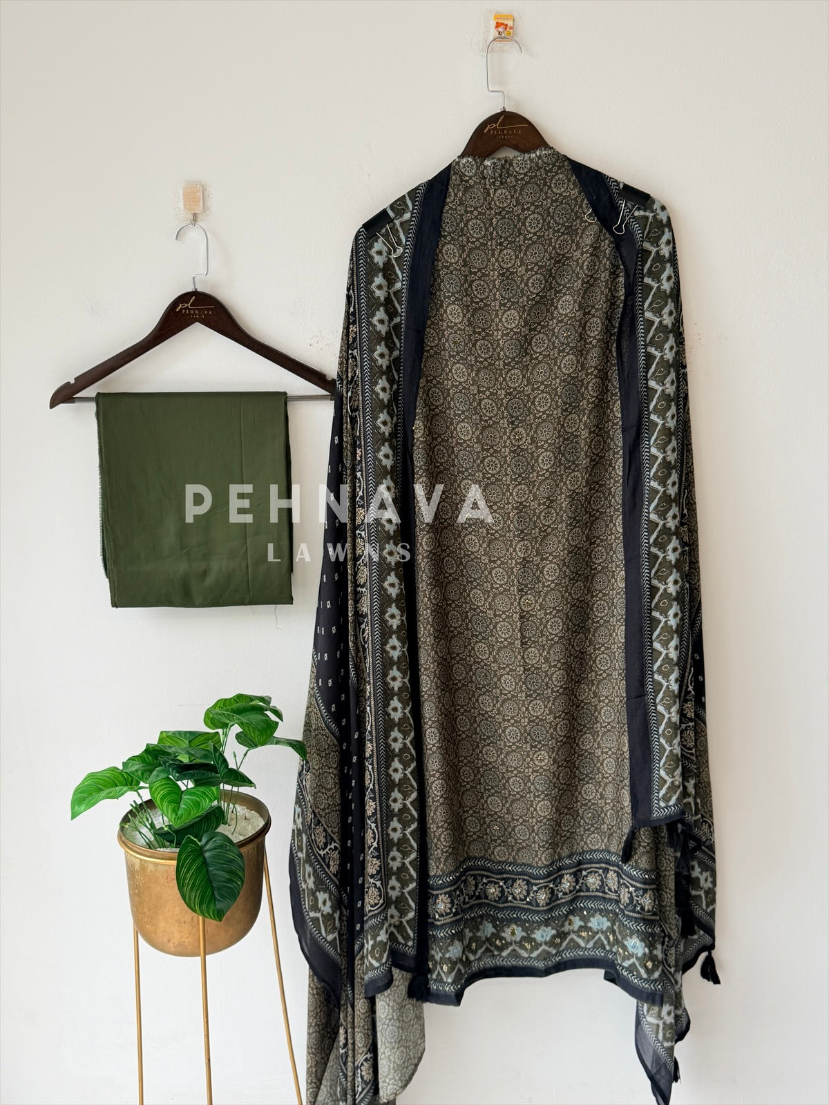 Ajrak Printed Unstitched Suit-17240 - Pehnava Lawns