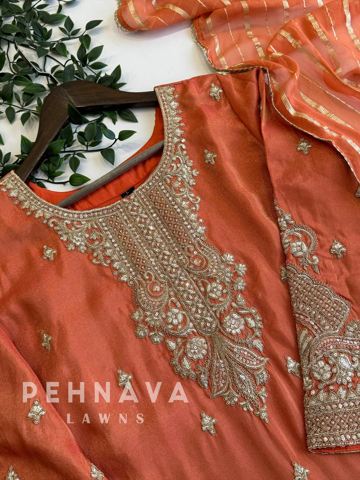 Tissue Embroidered Suit