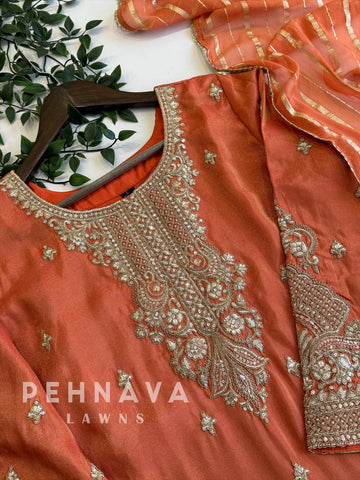 Tissue Embroidered Suit