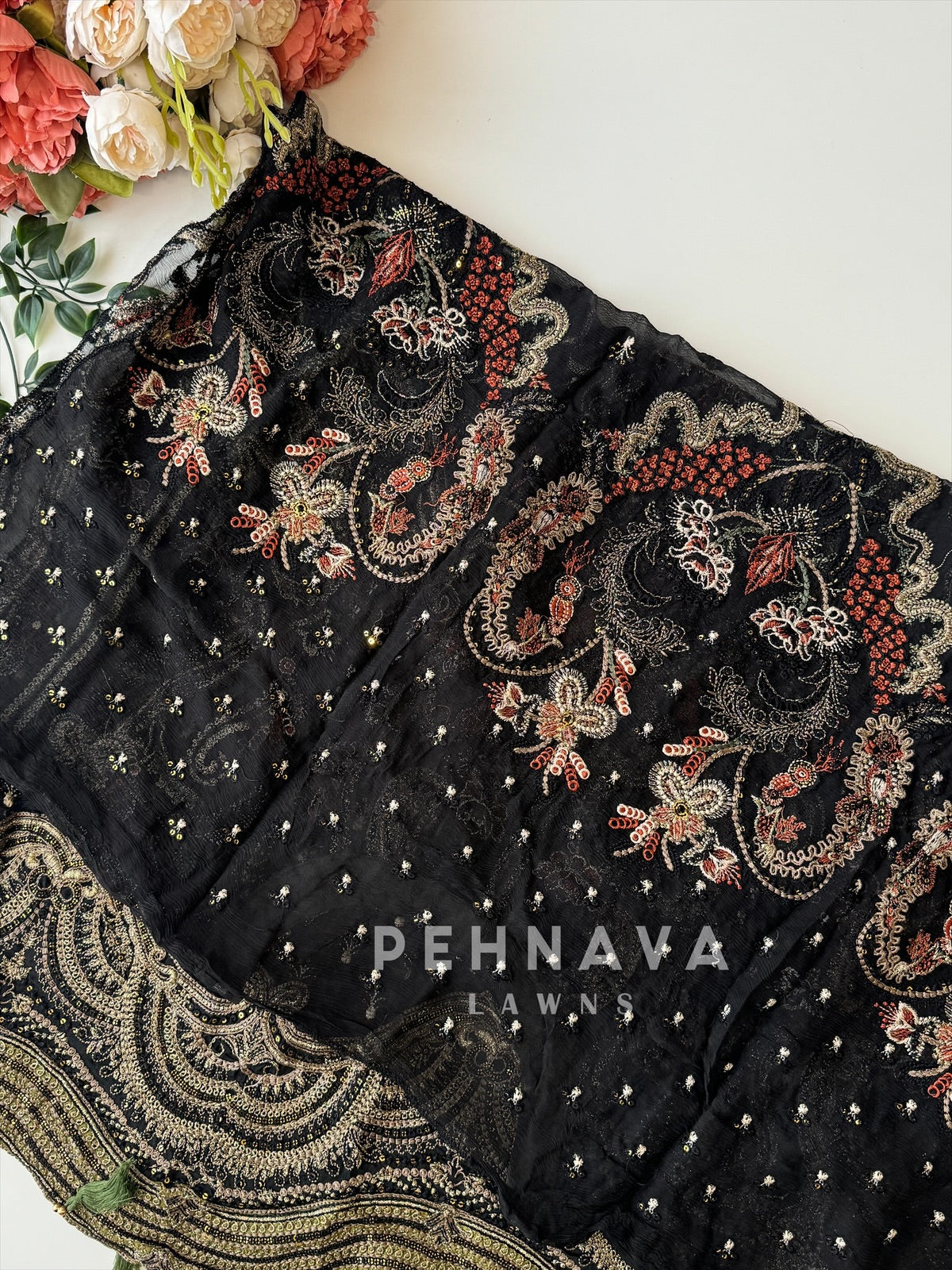 Heavy Embroidery Chiffon Suit