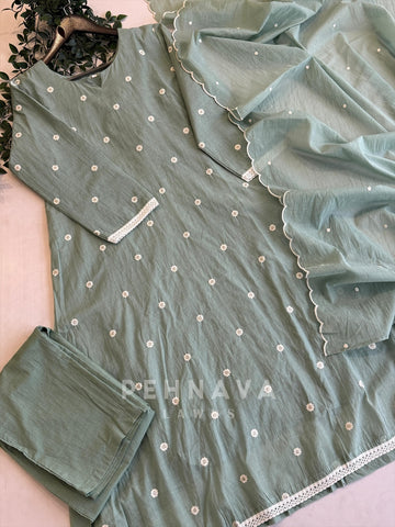 Premium Scallop Anarkali suit